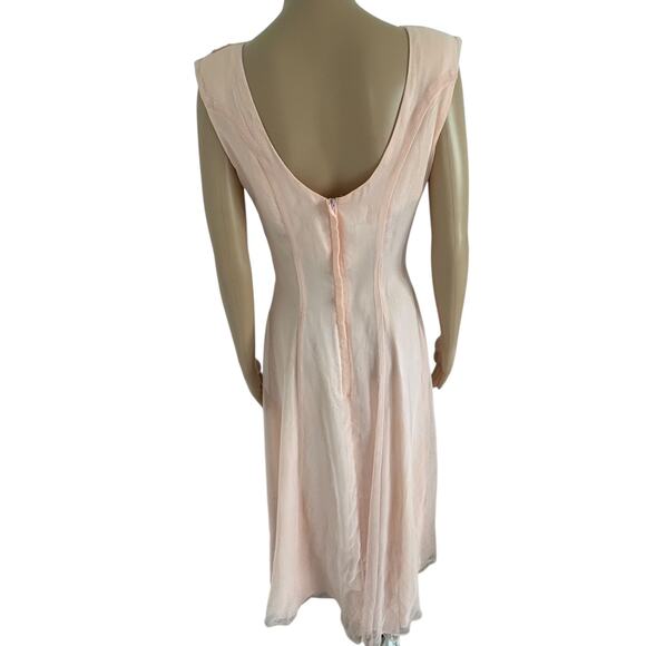 Vintage Coquette Cowl Neck Midi Dress Evening Wear Balletcore Romantic Soft Girl - Picture 4 of 7